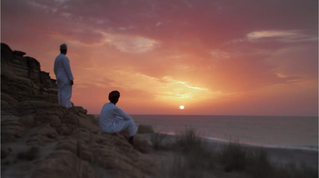 Il suggestivo tramonto nel deserto dell'Oman