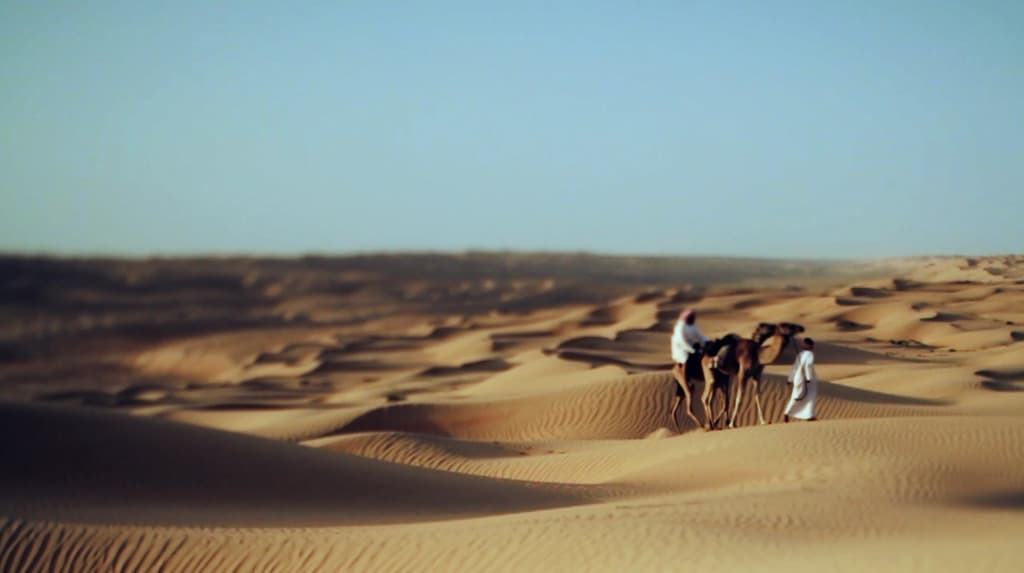 Il deserto sabbioso dell'Oman