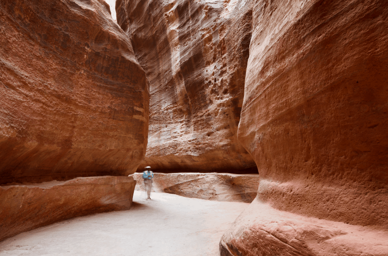 Il Siq, il canyon che conduce alla Città Rosa di Petra