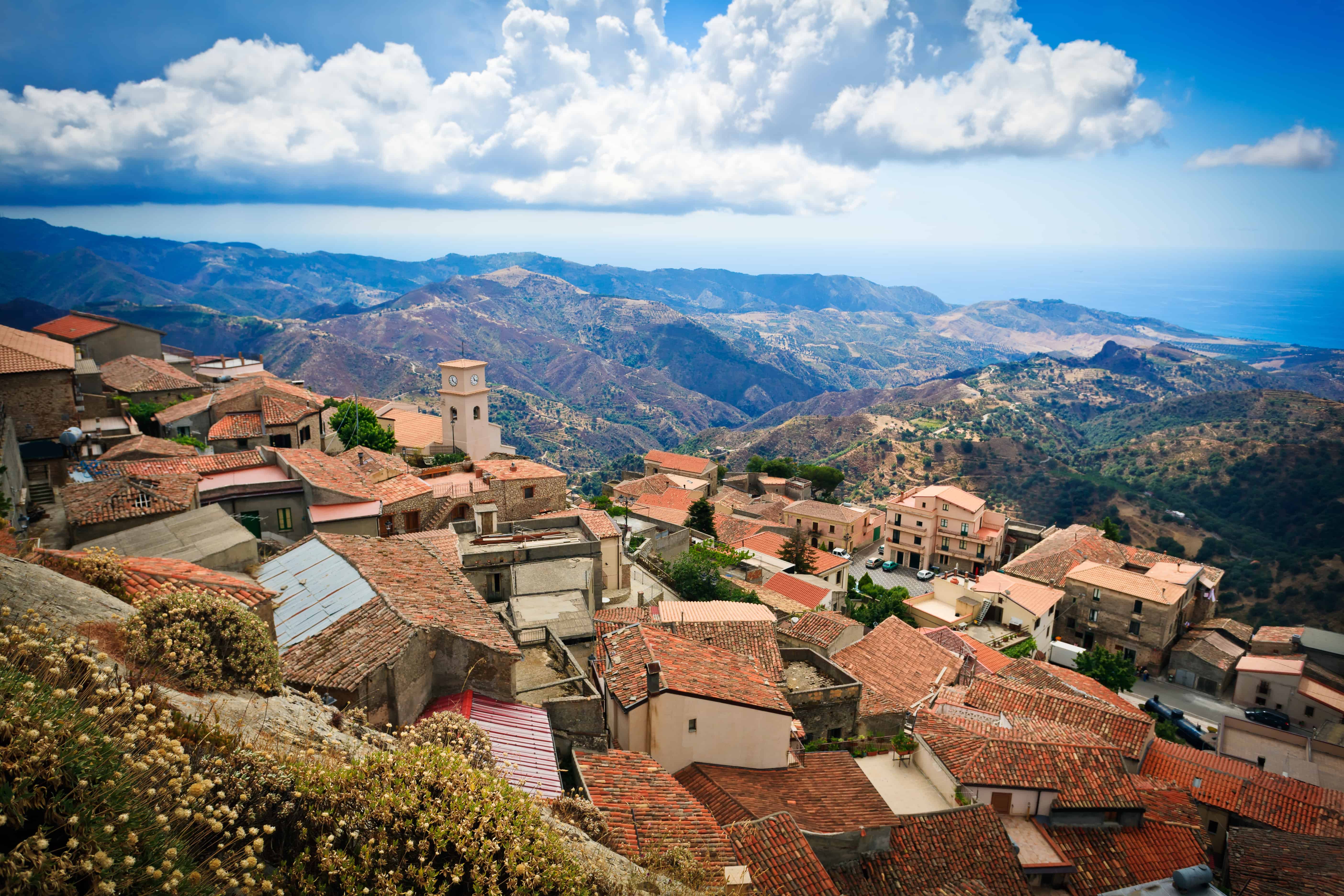 Vista panoramica su Bova, in provincia di Reggio Calabria.
