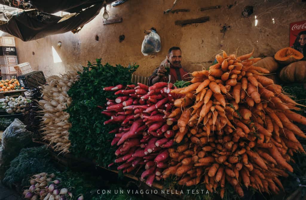 viaggio a fez marocco frutta verdura mercato medina