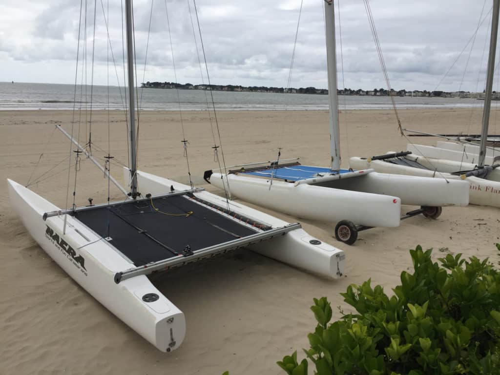 La Baule, la spiaggia in una grigia giornata di maggio