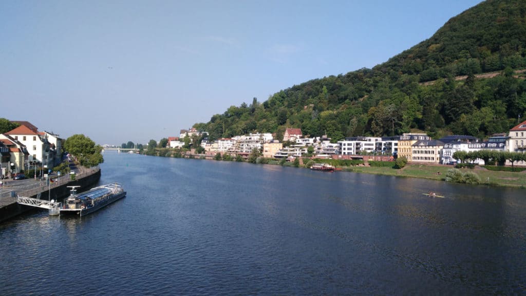 Heidelberg, la vista sul fiume Neckar