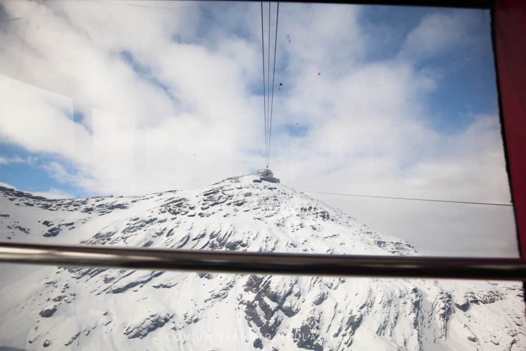 Piz Gloria visto dalla cabinovia