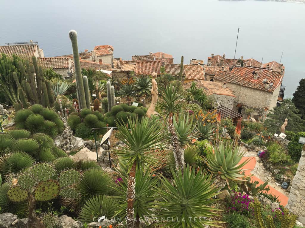 Il giardino esotico di Eze visto dall'alto del promontorio