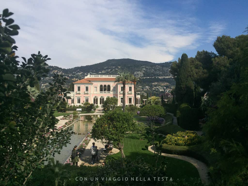 LaVilla Ephrussi de Rothschild vista dall'alto dei suoi giardini
