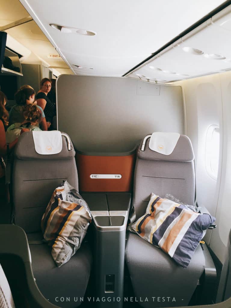 I sedili della business class Lufthansa