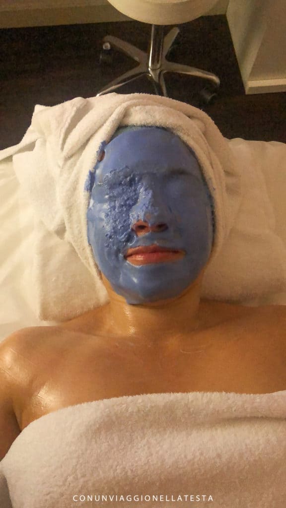 trattamento al viso alla Blu Moret SPA dell'Hotel Là di Moret