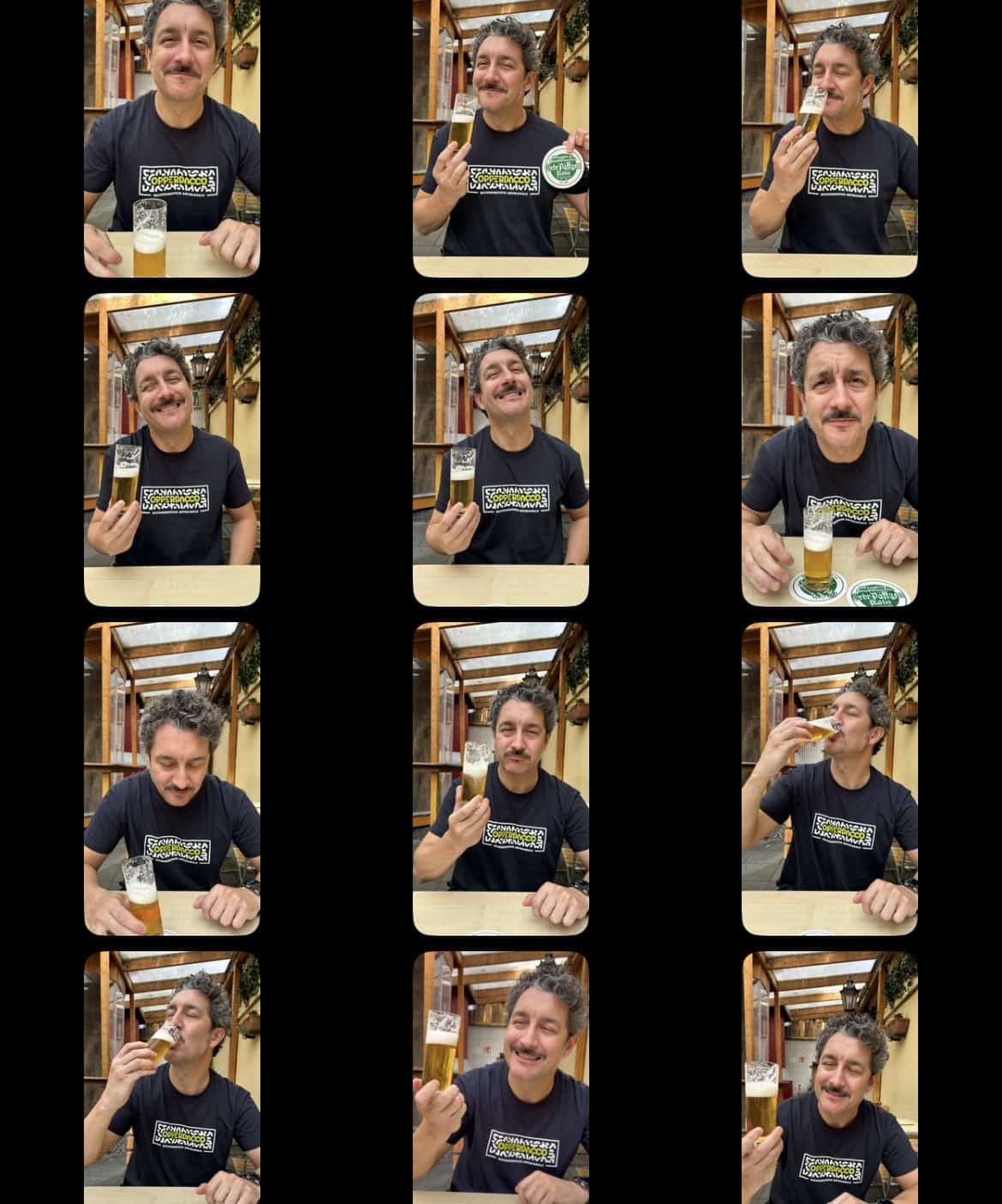 Stefano Moraschini mentre degusta la birra Kölsch a Colonia